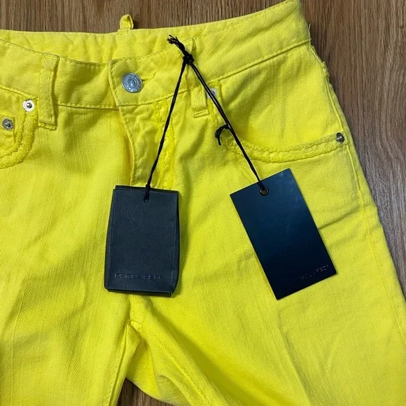 DSQUARED2 Yellow Straight Leg Jeans - Picture 6 of 11